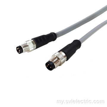 M8 3 pins အထီး connector နှင့်အတူ connector